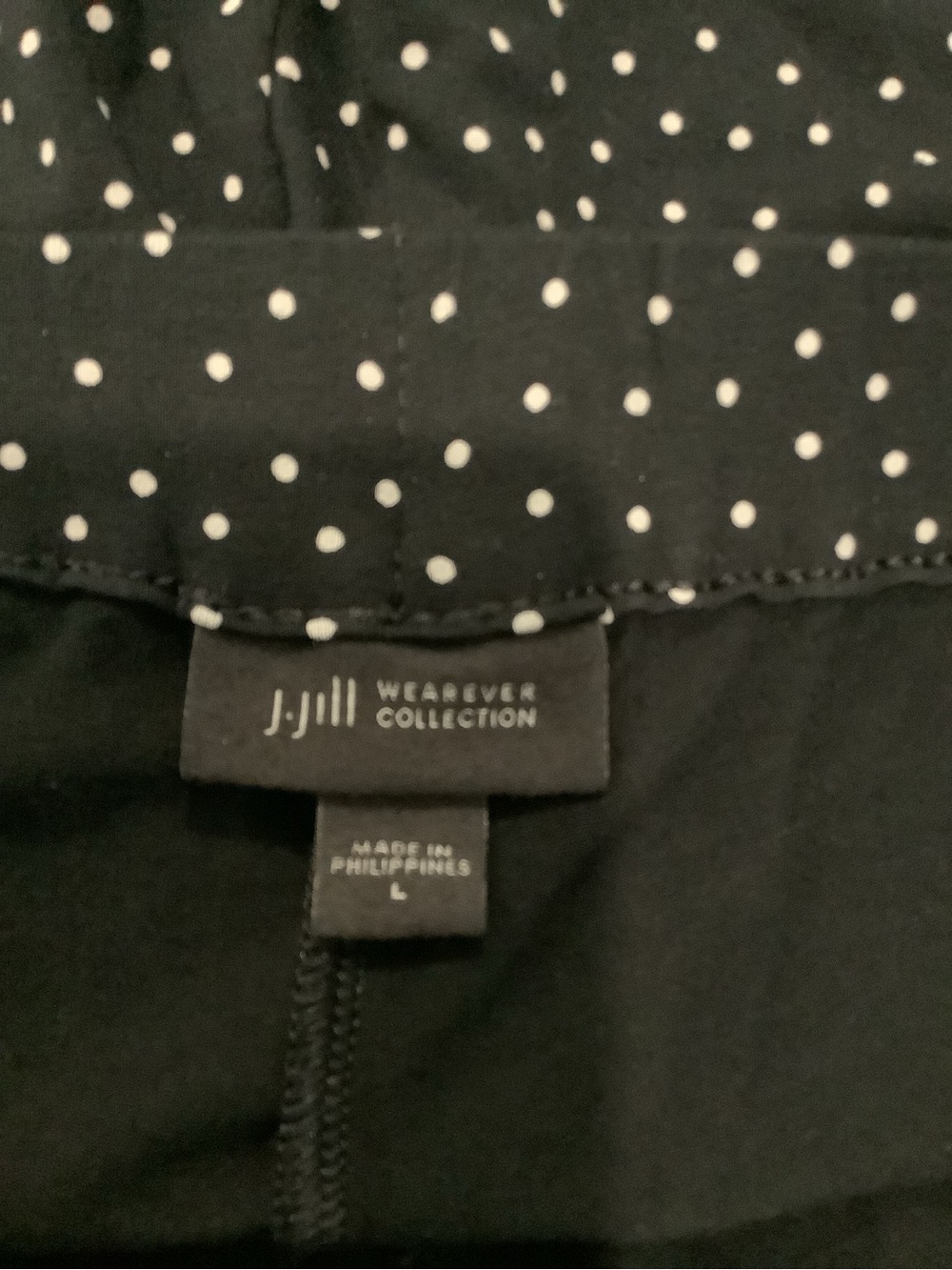 J. Jill Black Shorts with White Polka Dots - Picture 3 of 7